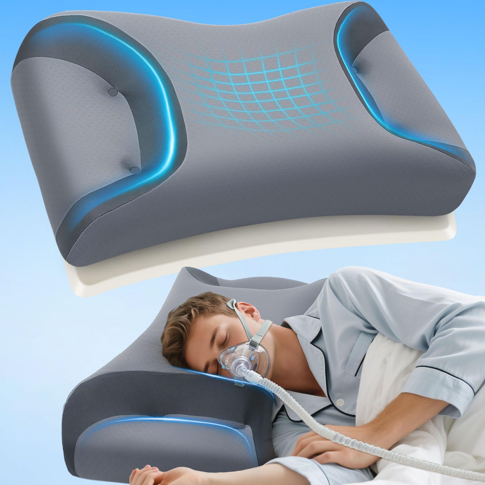 Amazon.com: IKSTAR CPAP Pillow for Side Sleepers with Larger